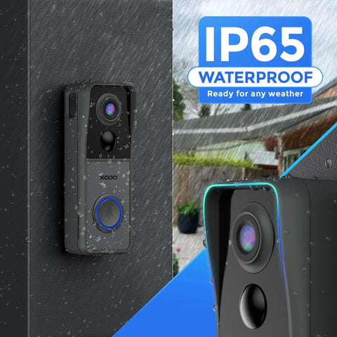 3MP 2K Wireless Video Doorbell With Chime Porch Cam Works With Alexa And Google Assistant PIR Motion Alerts Night Vision