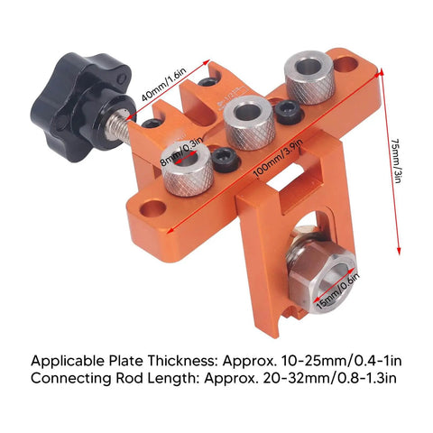 3 In 1 Doweling Jig Kit With Clear Engraved Scale Drilling Locator Puncher For Woodworking And Furniture Assembly
