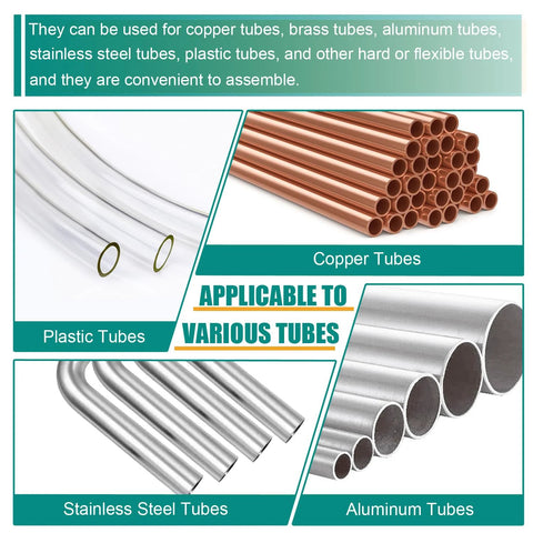 Brass compression ferrule kit, 280 pcs, 6 sizes (1/2–1/8 in) for tubes; copper, stainless, aluminum, plastic
