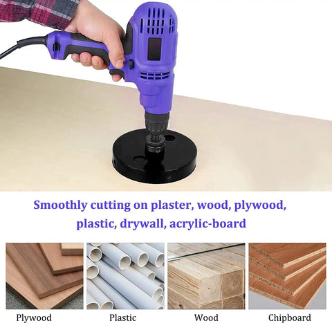 86mm Hole Saw With Hex Shank Drill Bit Adapter Bi Metal HSS Cutter Delivers Smooth Cuts in drywall with drill