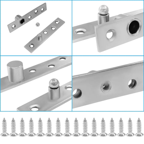 Hidden 180 Degree Pivot Hinges for Secret Doors Two Pack Stainless Steel Concealed Bookcase Hinges for Secret Rooms by Zorveiio