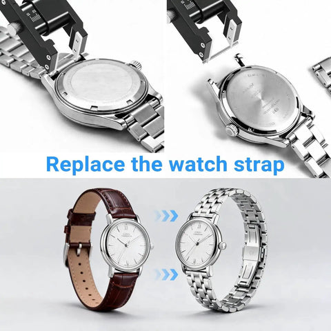 Elastic U Shaped Watch Band Spring Bar Pliers Tool For Quick Spring Bar Removal with watch band installation example
