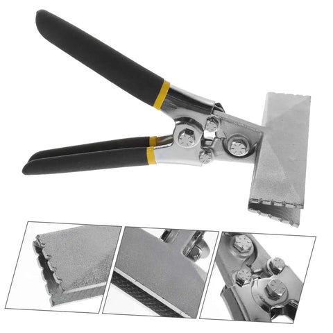 Metal Bending Pliers For Keel And Flat Plate Jaws Offset Bender With Heat Treated Chrome Vanadium Non Slip Grips, Close-up View