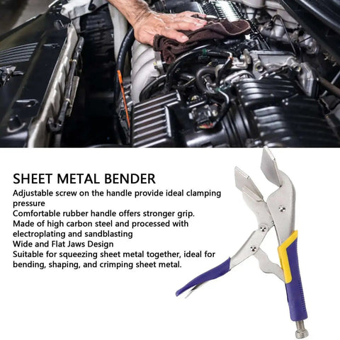 10 Inch Locking Sheet Metal Clamp Duckbill Pliers With Adjustable Screw used in automotive engine repair
