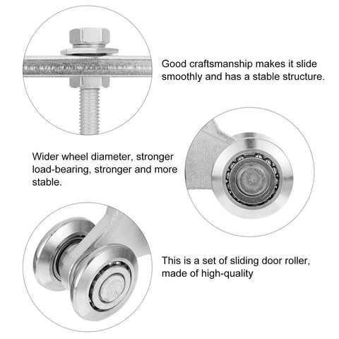 Heavy Duty Steel Sliding Door Track Roller for Industrial Doors And Cabinets, Rust Resistant With Smooth Quiet Operation