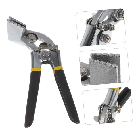 3 Inch Hand Seamer Metal Bending Tool For Sheet Metal And Roofing Straight Jaw Pliers with Anti Slip Clamps, close-up details