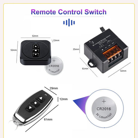 12V 24V 36V 48V DC Motor Forward Reverse Switch with Wireless Remote Control 10A Relay Universal Linear Actuator Controller