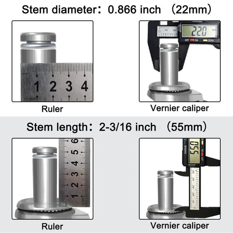 Measurements of 5 Inch Stem Locking Caster Wheels Set Of 4 For Wire Shelving Racks Heavy Duty With Brakes Non Marking