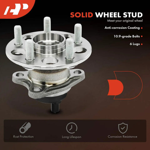 Rear Wheel Bearing And Hub Assembly With ABS And 5 Lug Built Tough For Toyota Prius 2010 2015 And Prius Plug In 2012 2015