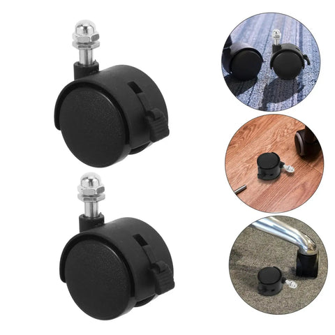 Replacement Caster Wheels With Brakes For Electric Oil Filled Heaters And Radiators Threaded Stem Swivel Casters multiple views