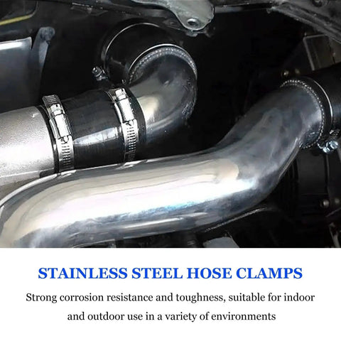20 Piece Stainless Steel Hose Clamp Set From One And A Half Inch To Two And A Half Inch Worm Gear Clamps For Plumbing Automotive Fuel Lines