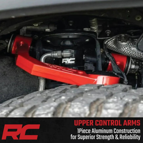 Forged Upper Control Arms For 2007-2018 Chevy GMC 1500 Trucks Solid Aluminum Construction, POM Ball Joints installed view