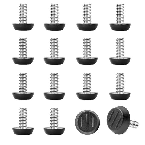 1/4-20 UNC Thread Adjustable Furniture Levelers And Table Feet, Screw-In Foot Glides, 16 pcs, easy-install pack for home, shop, garage use