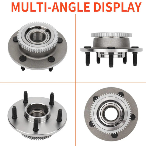 Pair Front Wheel Hub And Bearing Assembly For Dodge Ram 1500 2000 2001 2WD 5 Lug ABS RWD Front Left And Right Replacement