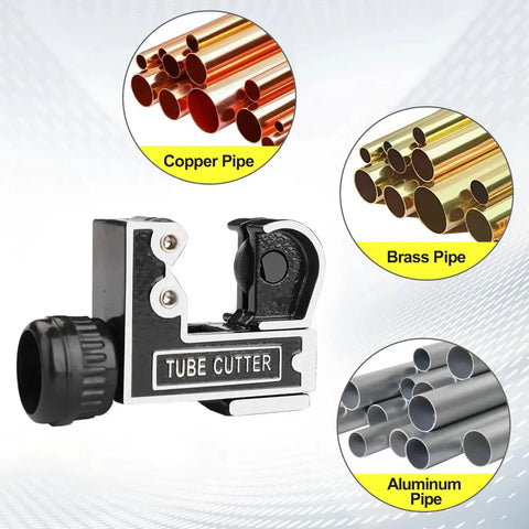 Compact Pipe Cutter Tool For Copper Brass And Aluminum Tubes 1/8 To 1-1/8 Inch 3 To 28 Mm Perfect For Plumbing HVAC And Auto DIY Projects By Spurtar