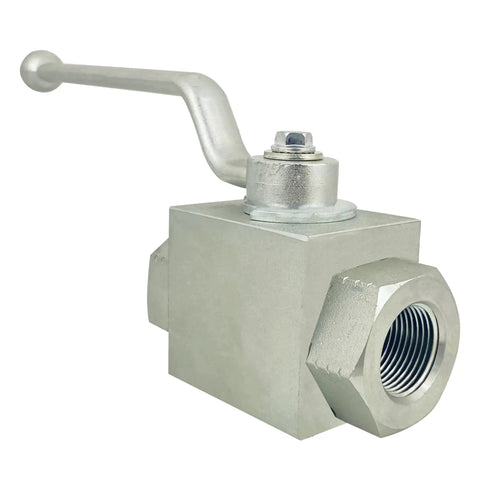 High Pressure Three Quarter Inch Hydraulic Ball Valve With 4568 PSI Shut Off Two Way NPT Connection Carbon Steel With Zinc Plating