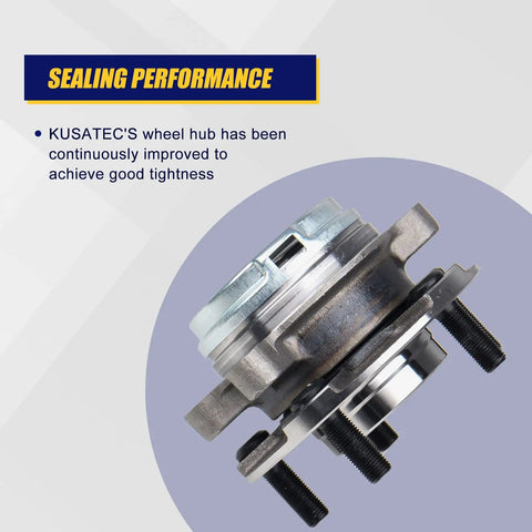 Side view of Direct Fit OEM Grade Front Wheel Bearing And Hub Assembly 513296 Fits Nissan Altima 2007-2018, 4-bolt flange.