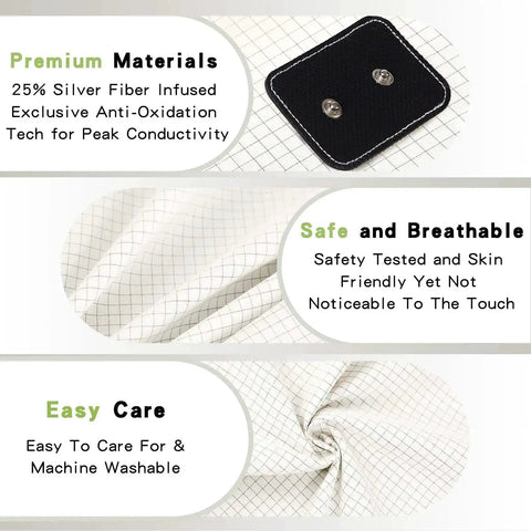Grounding Sheets King Size With Fifteen Percent Silver Fiber And Eighty Five Percent Cotton Includes Outlet Tester Grounded Sheet Kit