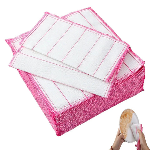 12 Piece 8 Layer Cotton Gauze Cleaning Cloths Highly Absorbent Reusable Multi Purpose Towels For Kitchen Bathroom Car Wash And Garage Use