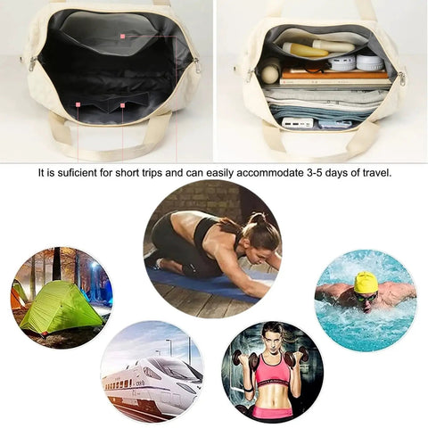Rolling Duffle Bag With Wheels Expandable And Foldable Travel Luggage showing interior compartments