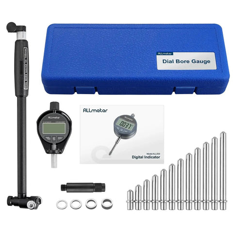 Digital Bore Gauge Kit Pro Grade 50 To 160 Millimeters 0.01 Millimeters Precision Internal Diameter Measuring Tool with 12 probes