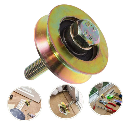 Close-up of 50mm Heavy Duty Sliding Shower Door Rollers with U Shaped Track Replacement Wheels for Industrial Bathroom Doors Beefed Up Durability and Easy Installation