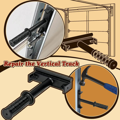 Heavy Duty Garage Door Vertical Track Repair Tool Set For 2 Inch Roller Rail Systems Realign Bent Tracks Like A Pro