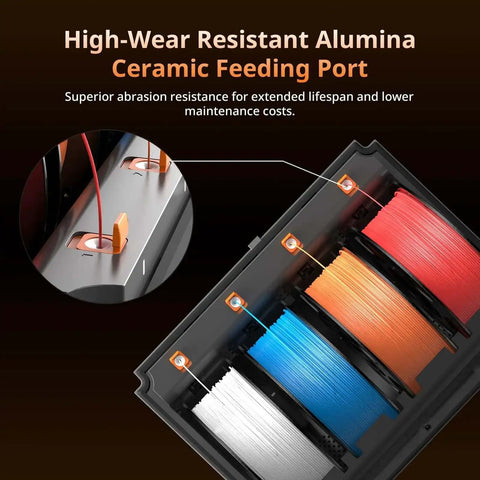 ACE 2 Pro Filament Dryer Box with ceramic feeding port and multicolor filaments for Kobra S1 And Kobra X with 65C active drying