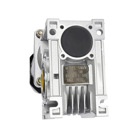 Front view of AC 110V Worm Gear Reducer Motor With Speed Controller For CNC Machines And Industrial Equipment, RV50 370W 50K