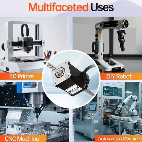 Through Shaft Nema 17 Stepper Motor For 3D Printers And CNC Machines, DIY Robotics, and Automation Uses