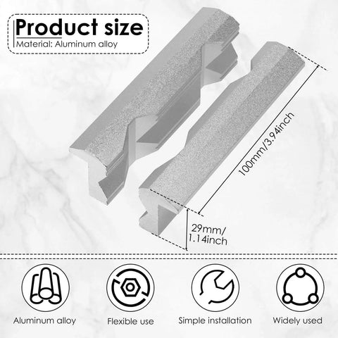 1 Pair Aluminum Alloy Magnetic Vise Jaws Set For 1.5 Inch V Type Vice Jaws Protectors Covers Built Tough For Woodworking Diy Projects And Plumbing