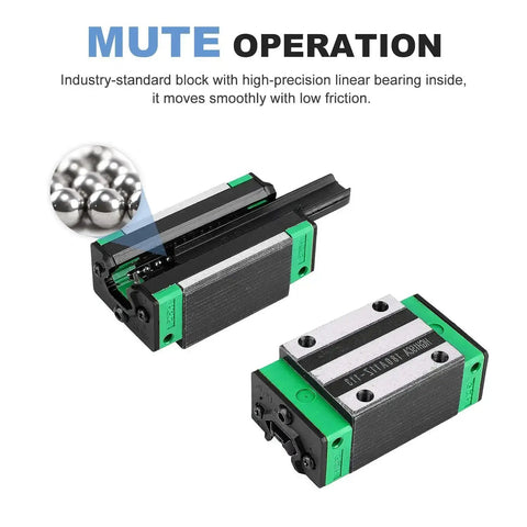 600mm HGR20 Linear Guide Rail Kit With 2 Rails And 4 HGH20CA Bearing Blocks for smooth, precise CNC motion in auto printers and machines