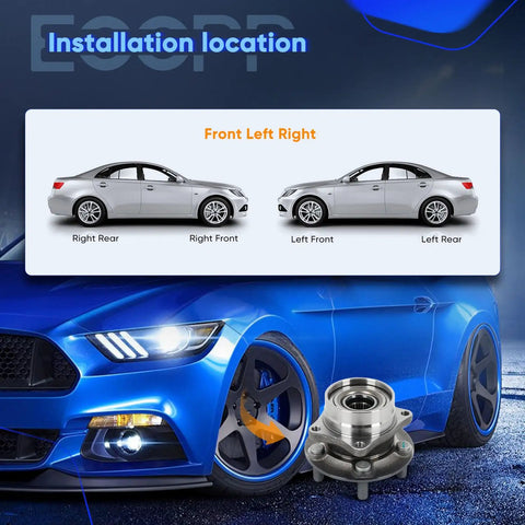 Front Wheel Hub Bearing Assembly Replacement For Toyota Prius 2004 2009 5 Lug Aluminum Alloy With Waterborne Anti Corrosive Coatings Easy Install Durable Front Hub Bearing For Prius with installation diagram