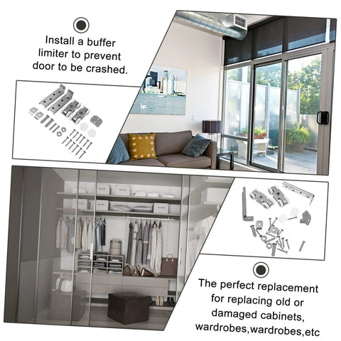 Stainless Steel Sliding Door Roller With Nylon Wheels For Patio Doors Built To Last Heavy Duty Quiet Glide Smooth Track With Enlarged Diameter Pulley Durable Hardware Kit installation on glass sliding doors and closet.