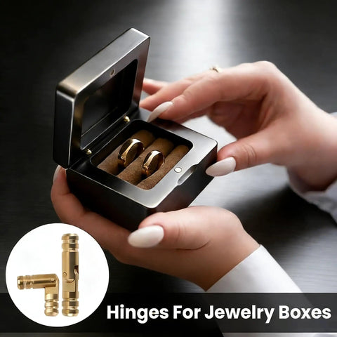 20 Pc Mini Brass Barrel Hinges Set For DIY Crafts Perfect For Wooden Jewelry Boxes Small Cabinets And Cases Hidden Concealed Hinges 0.16 x 0.79 Inches Durable Easy Install Hardware For DIY Junkies