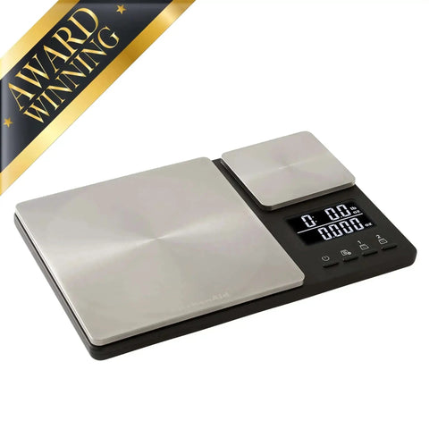 Dual Platform Digital Kitchen Scale For Home Chefs With 11 Lb And 16 Oz Capacity, Precise 0.1 Oz Increments, stainless steel, LCD readout