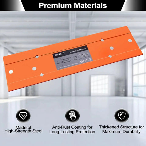 Sheet Metal Bender Hand Seamer For HVAC Ductwork Roofing And Metal Panels Ideal For Pros And DIYers 12 18 Or 24 Inch Lengths With Three Eighths Or One Inch Fold Depth Heavy Duty Steel Brake In High Visibility Orange By Kbiykuy.