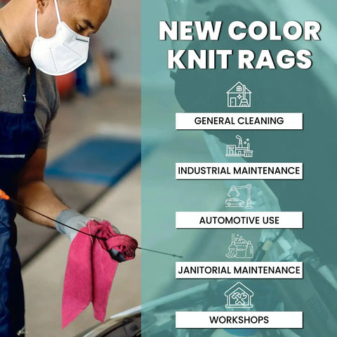 Cotton Knit Cleaning Rags 10 Pound Bag Bulk Assorted Colors For Painters Mechanics Auto Detailing Janitorial And Home Cleaning Shop Rags For Grease Spills And Daily Wipe Downs