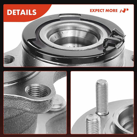 Close-up of Rear Wheel Bearing Hub Assembly 5 Lug for Mitsubishi Outlander 2007-2013 AWD and Lancer 2012-2017 AWD, high load