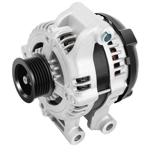 Beefed Up 12V 160Amp Alternator for Dodge Charger 2006 2007 Magnum 2005 2006 2007 and Chrysler 300 2005 2007 with 6 Groove Pulley CW Replacement OE 11113 04896805AC, side view