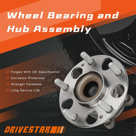 Rear Wheel Bearing Hub Assembly Set For Honda Civic 2012 2013 2014 2015 ABS 5 Lug Left And Right Fits EX EXL Si DX