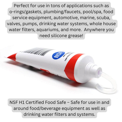 Food Grade Silicone Lubricant For O Rings And Gaskets That Keeps Faucets Plumbing Pool Spa And Valves Running Smooth