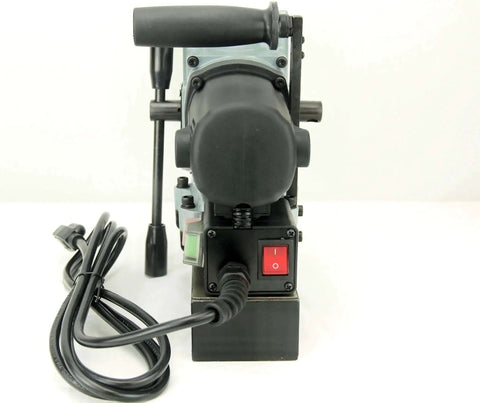 Rear view of Typhoon Mini Magnetic Drill With Annular Cutter Capability For 110V 640 RPM Compact 7/16 To 1 1/2 Inch Hole Capacity