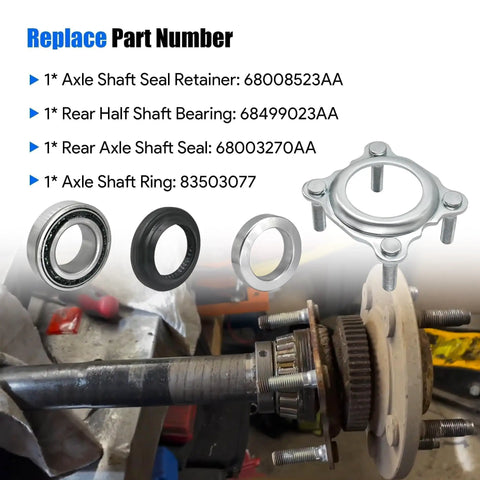 Rear Wheel Axle Bearing And Seal Kit For Wrangler JK JKU 2007 To 2018 Heavy Duty Dana 35 44 Axles Includes Seal Retainer