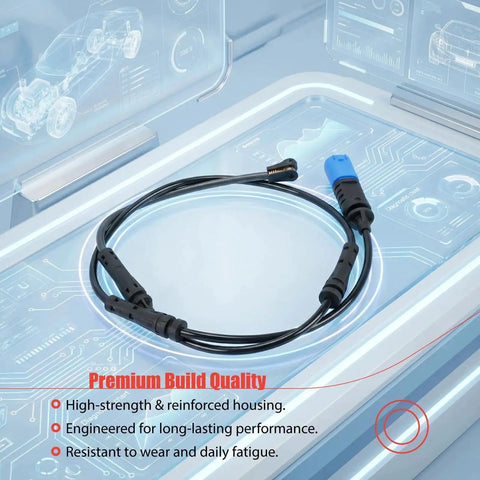 Rear brake pad wear sensor cable with blue connector