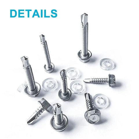 410 Stainless Steel TEK Self Tapping Screws Assortment For Metal Self Drilling Hex Head 430 Piece Pack 13 Sizes showcase