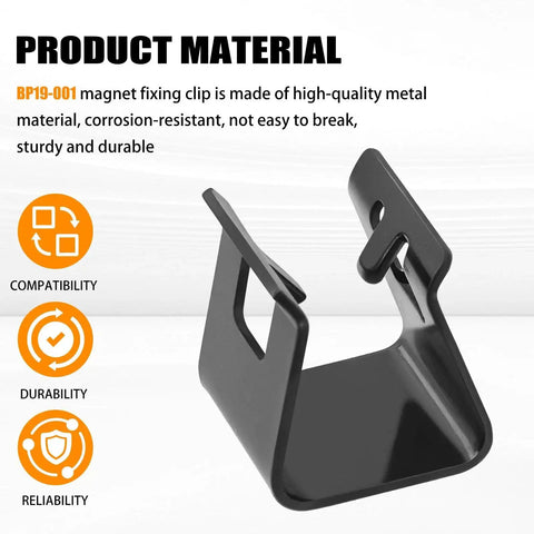 BP19-001 magnet fixing clip, black metal, automotive part for Dexter 10in and 12in brake magnets