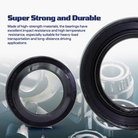 Close-up of Beefed Up Rear Axle Bearing Kit With Inner Spacer And Differential Seal Kit for model 20 Dana 44 Nissan M226 Jeep Wrangler