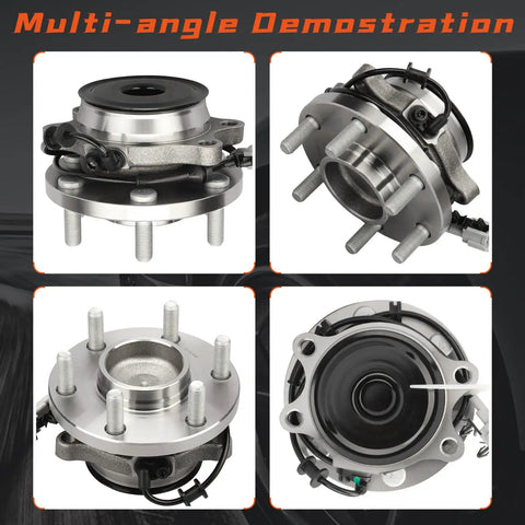 Front Wheel Hub And Bearing Assembly Pair For Nissan Frontier Xterra Pathfinder And Suzuki Equator 2WD RWD 6 Lug With ABS