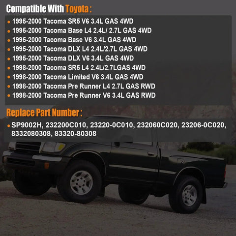 Toyota Tacoma Fuel Pump Assembly For 1995 To 2000 4WD Fits Base DLX SR5 Limited Pre Runner V6 3.4L And 2.4L And 2.7L Gas Sending Unit SP9002H